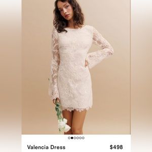 NWT Reformation Valencia ivory lace dress